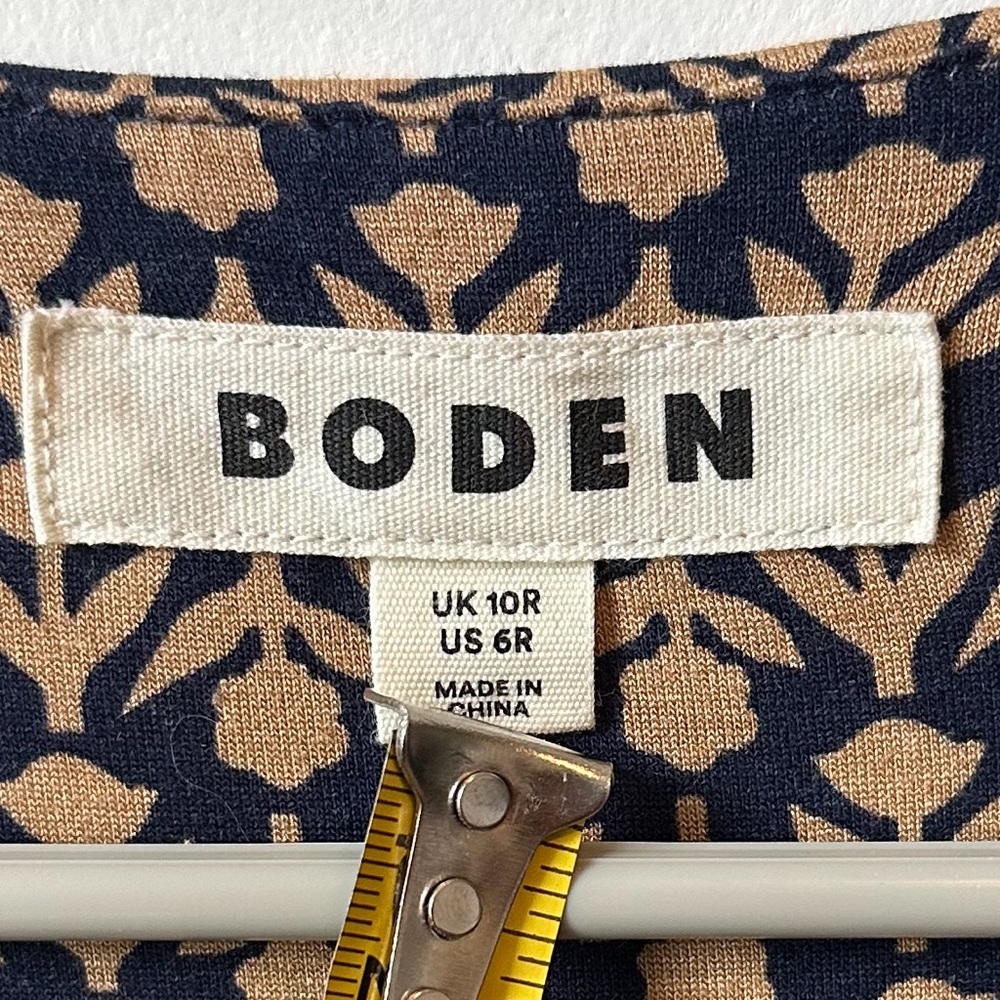 Boden Navy and Brown Floral Maxi Dress, Size 6 - Picture 11 of 12